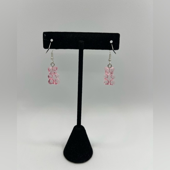 3 for $20 Clear Pink Gummy Bear Acrylic Dangle Earrings “You Pick 3” - Picture 7 of 7